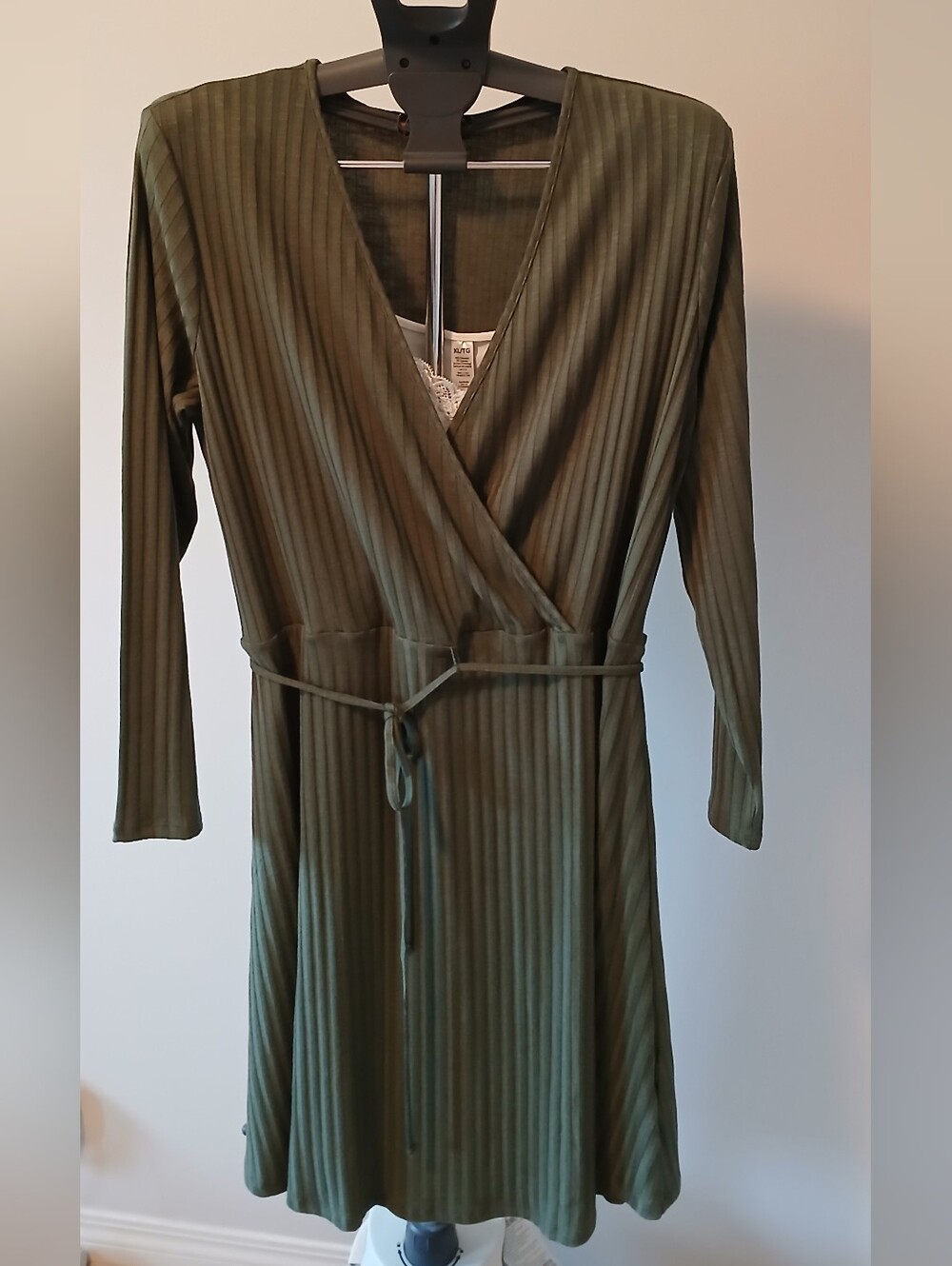 Joe Fresh Long Sleeve Olive Dress XL
